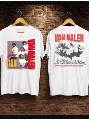 Vintage 1986 North American Tour T-shirt Retro Rock Band Style Graphic Tee